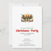 Rustic Christmas decoration invite editable card 招待状 (正面)