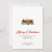 Rustic Christmas decoration pine wreath editable   シーズンカード (正面)