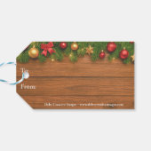 Rustic Christmas Gift Tag – Customizable Holiday ギフトタグ (裏面横)