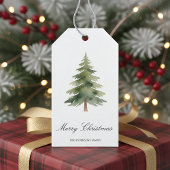 Rustic Christmas Green Tree | Merry Christmas Gift ギフトタグ