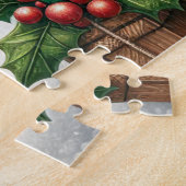 Rustic Christmas Highland Cow Jigsaw Puzzle ジグソーパズル (側面)