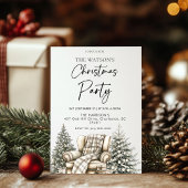 Rustic Christmas Holiday Tree  招待状