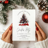 Rustic Christmas Holiday Tree Invitation,Festive 招待状