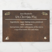 Rustic Christmas Hot Chocolate Cocoa Mix フードラベル (シングルラベル)