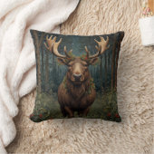 Rustic Christmas moose deer boho woodland forest  クッション (ブランケット)