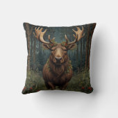 Rustic Christmas moose deer boho woodland forest  クッション (裏面)
