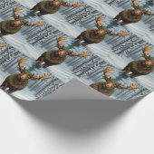 Rustic Christmas moose winter woodland forest  ラッピングペーパー (角)