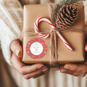 Rustic Christmas Nature Pattern ラウンドシール