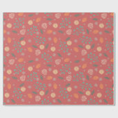 Rustic Christmas Nature Pattern ラッピングペーパー (フラット)