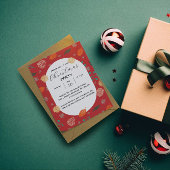 Rustic Christmas Nature Pattern 招待状