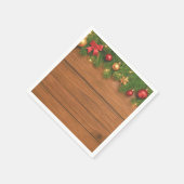 Rustic Christmas Paper Napkins – Festive Holiday スタンダードカクテルナプキン (角)
