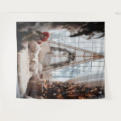 Rustic Christmas Photo Backdrop タペストリー (正面(横))