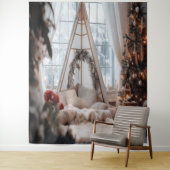 Rustic Christmas Photo Backdrop タペストリー (インサイチュ)