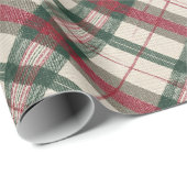 Rustic Christmas Plaid Wrapping Paper ラッピングペーパー (ロールコーナー)