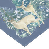 Rustic Christmas Snowy Forest Deer Decor For Home ショートテーブルランナー (コーナー)