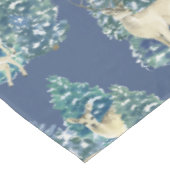 Rustic Christmas Snowy Forest Deer Decor For Home テーブルクロス (アングル)