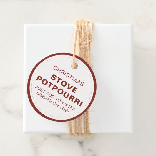 Rustic Christmas Stove Potpourri フェイバータグ (インサイチュ)