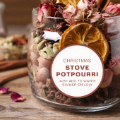 Rustic Christmas Stove Potpourri ラウンドシール