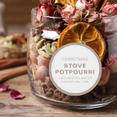 Rustic Christmas Stove Potpourri ラウンドシール