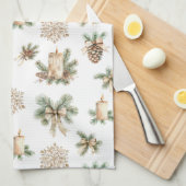 Rustic Christmas Tea Towel キッチンタオル (四つ折り)