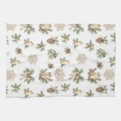 Rustic Christmas Tea Towel キッチンタオル (横)