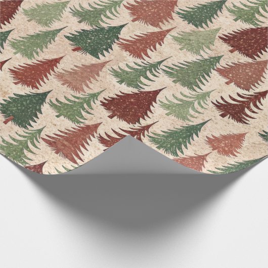 Rustic Christmas Tree ラッピングペーパー (角)