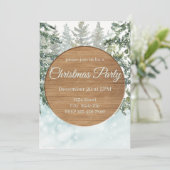 Rustic Christmas Tree Farm Holiday Invitation 招待状 (スタンド正面)