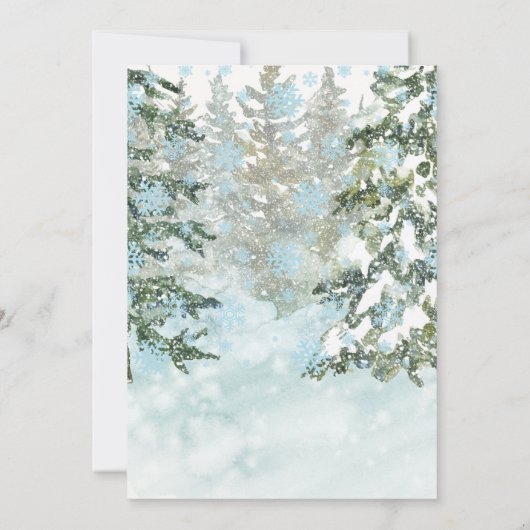 Rustic Christmas Tree Farm Holiday Invitation 招待状 (裏面)