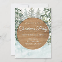 Rustic Christmas Tree Farm Holiday Invitation