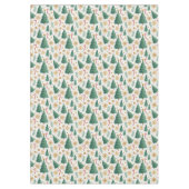 Rustic Christmas trees earthy red green tablecloth テーブルクロス (正面)