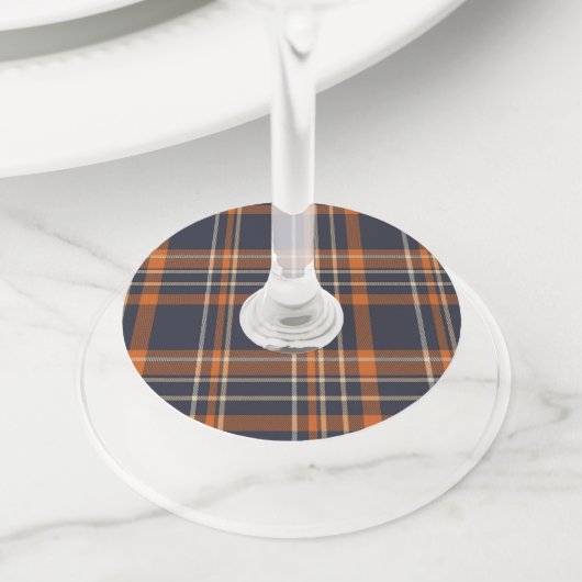 Rustic Christmas/winter plaid   ワイングラスタグ (クローズアップ)