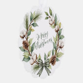 Rustic Christmas Wreath オーナメントカード (右)