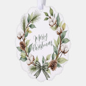 Rustic Christmas Wreath オーナメントカード (左)