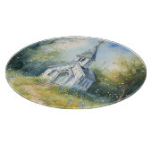 Rustic Church Path in Wildflower Meadow カッティングボード (角)