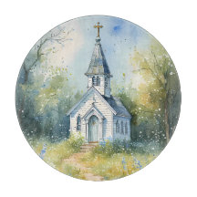 Rustic Church Path in Wildflower Meadow