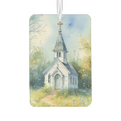 Rustic Church Path in Wildflower Meadow カーエアーフレッシュナー (裏面)