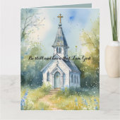 Rustic Church Path in Wildflower Meadow カード (正面)