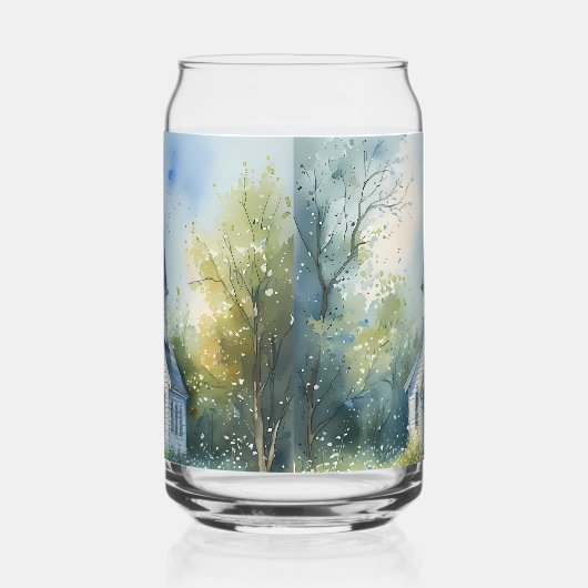 Rustic Church Path in Wildflower Meadow ガラス缶 (右)