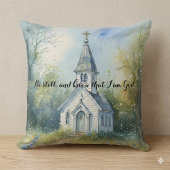 Rustic Church Path in Wildflower Meadow クッション