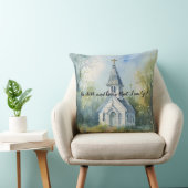 Rustic Church Path in Wildflower Meadow クッション (椅子)