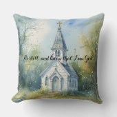 Rustic Church Path in Wildflower Meadow クッション (正面)