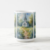 Rustic Church Path in Wildflower Meadow コーヒーマグカップ (中央)