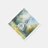 Rustic Church Path in Wildflower Meadow スタンダードカクテルナプキン (角)