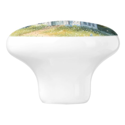 Rustic Church Path in Wildflower Meadow セラミックノブ (側面)