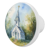 Rustic Church Path in Wildflower Meadow セラミックノブ (右)