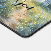 Rustic Church Path in Wildflower Meadow デスクマット (コーナー)