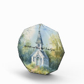 Rustic Church Path in Wildflower Meadow フォトブロック (右)