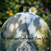 Rustic Church Path in Wildflower Meadow プリントバックパック