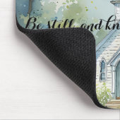 Rustic Church Path in Wildflower Meadow マウスパッド (コーナー)