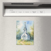 Rustic Church Path in Wildflower Meadow マグネット (インサイチュ (食洗機))